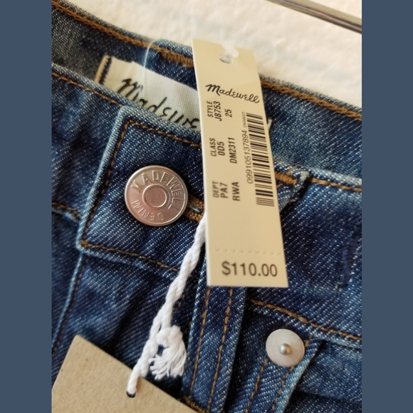 Madewell NWT HR Slim Boy Jeans Sz 25 - Picture 6 of 12